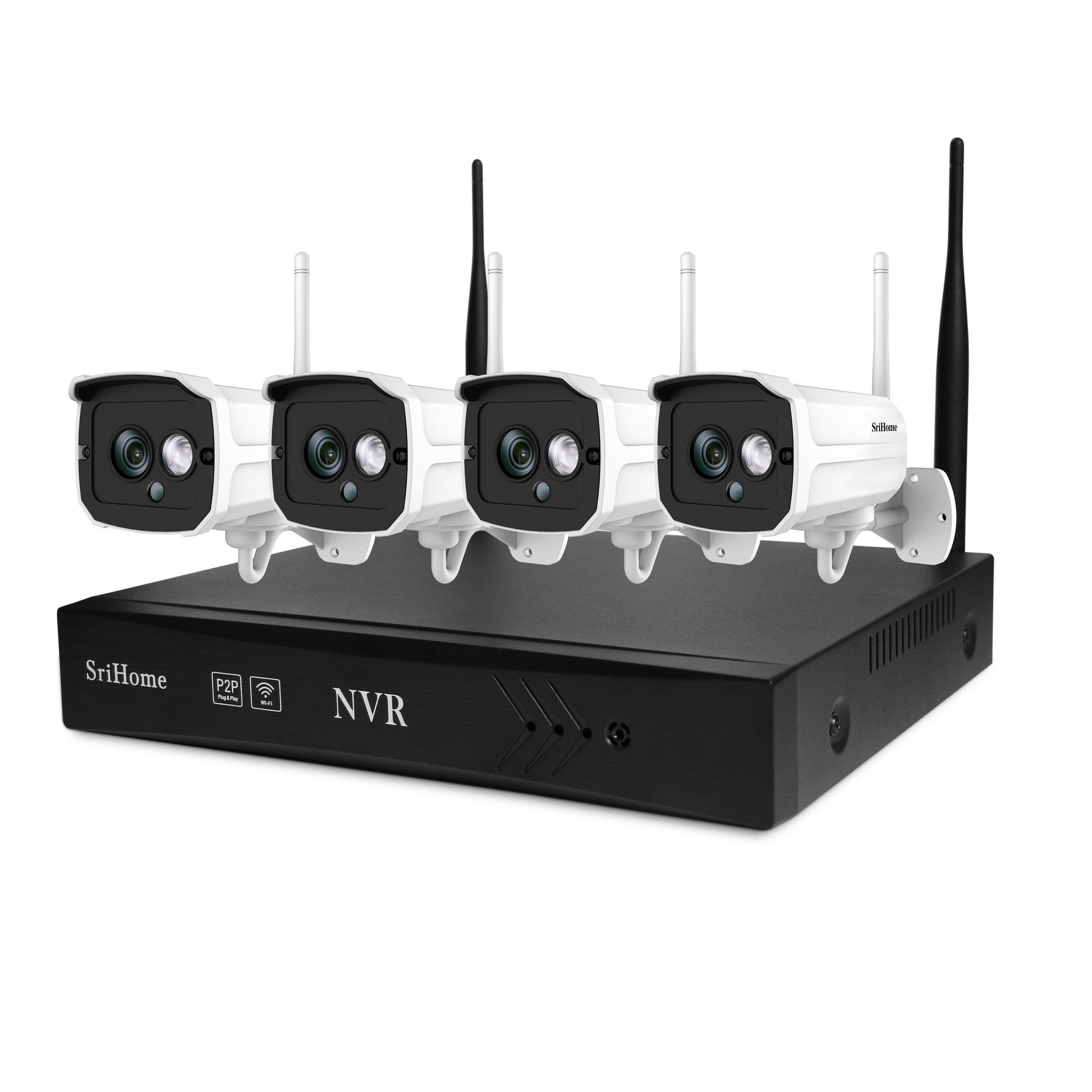 Kit NVR 4 Cámaras de seguridad IP Wifi 1080P 2MP Sricam NVS001-0
