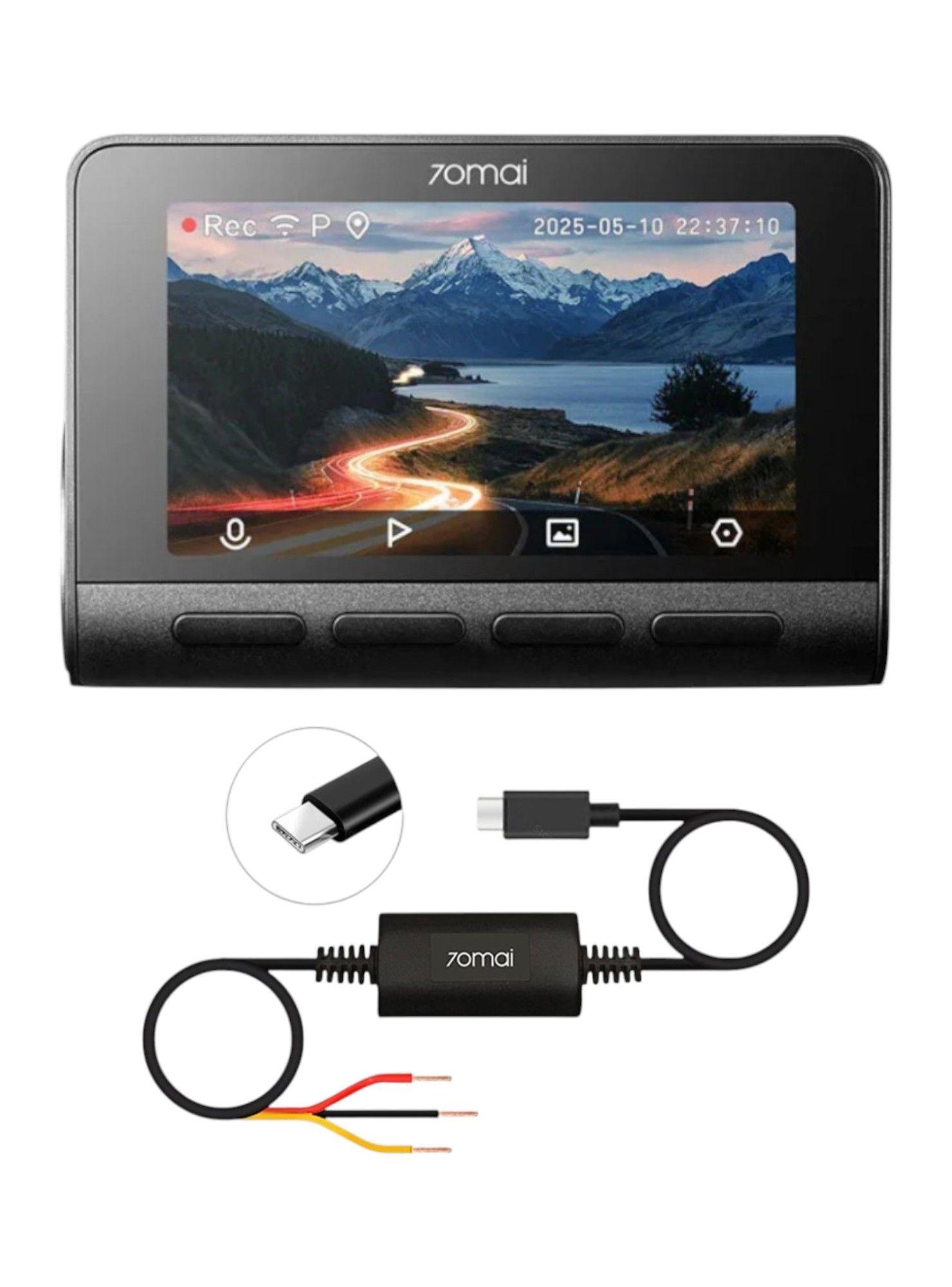 Cámara Para Vehículo Frontal 4K 70mai A800SE + Kit de cableado 70mai UP03-3