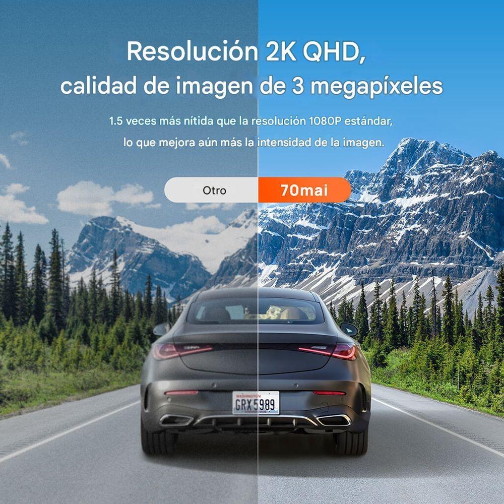 Cámara Para Vehículo 2K QHD 1296p Visión Nocturna Voz Wifi Sensor G 70mai M310-5