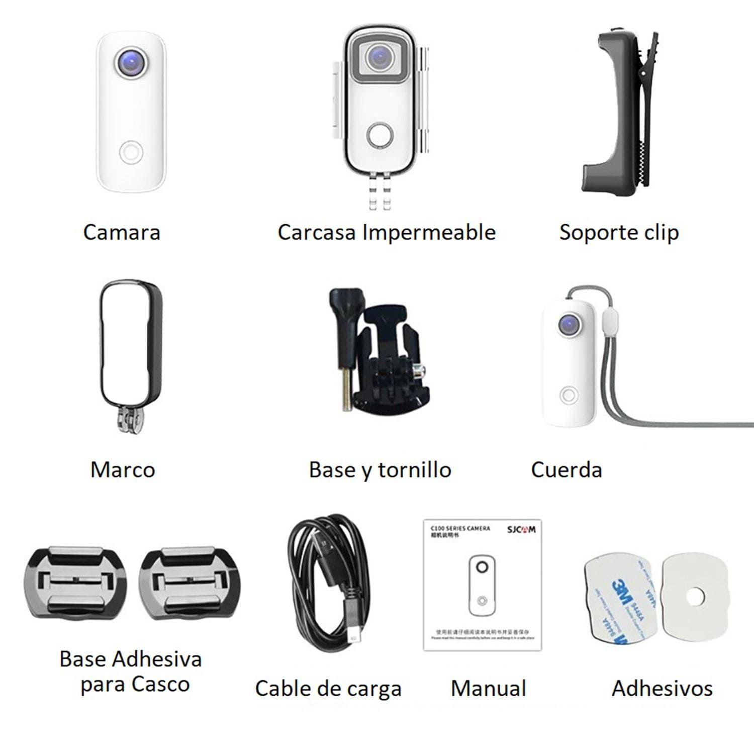 Mini Cámara Deportiva SJCAM C100+ 4K EIS Wifi Impermeable 30M-6