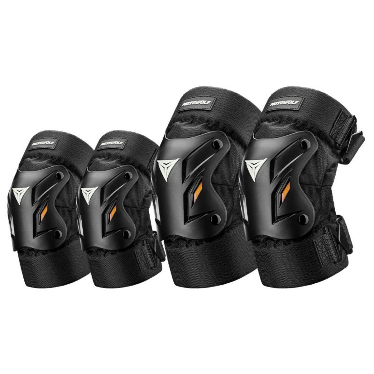 Pack Rodilleras y Coderas cortas para Motociclismo Motowolf 1034-2