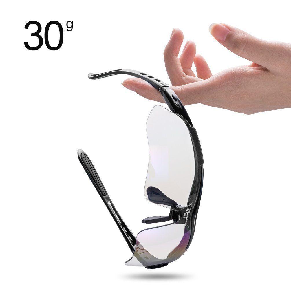 Lentes Rockbros Polarizado Ciclismo 5 Micas 12 Piezas Uv400 - Negro-4