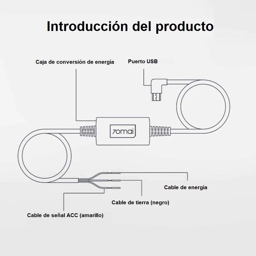 Set de cableado energía UP02 para cámaras 70Mai UP02-3