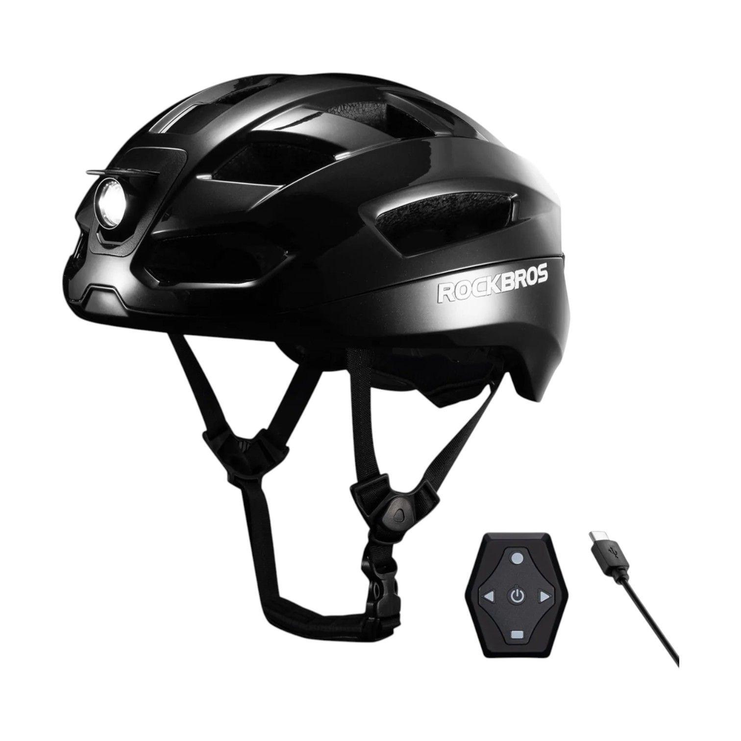 Casco Para Ciclismo Con Faro Frontal Luz trasera Remoto ROCKBROS ZK-031-2