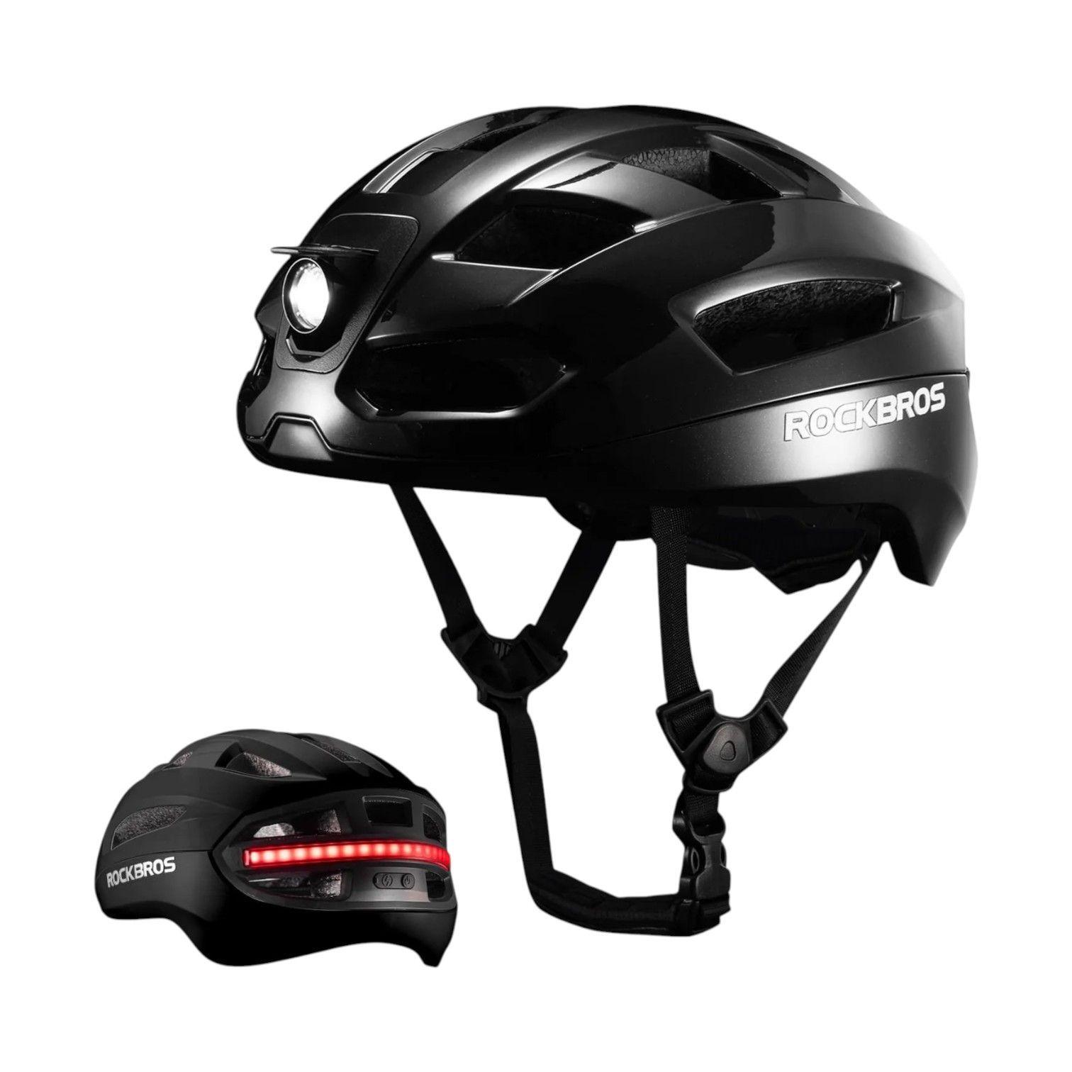 Casco Para Ciclismo Con Faro Frontal Luz trasera Remoto ROCKBROS ZK-031-4