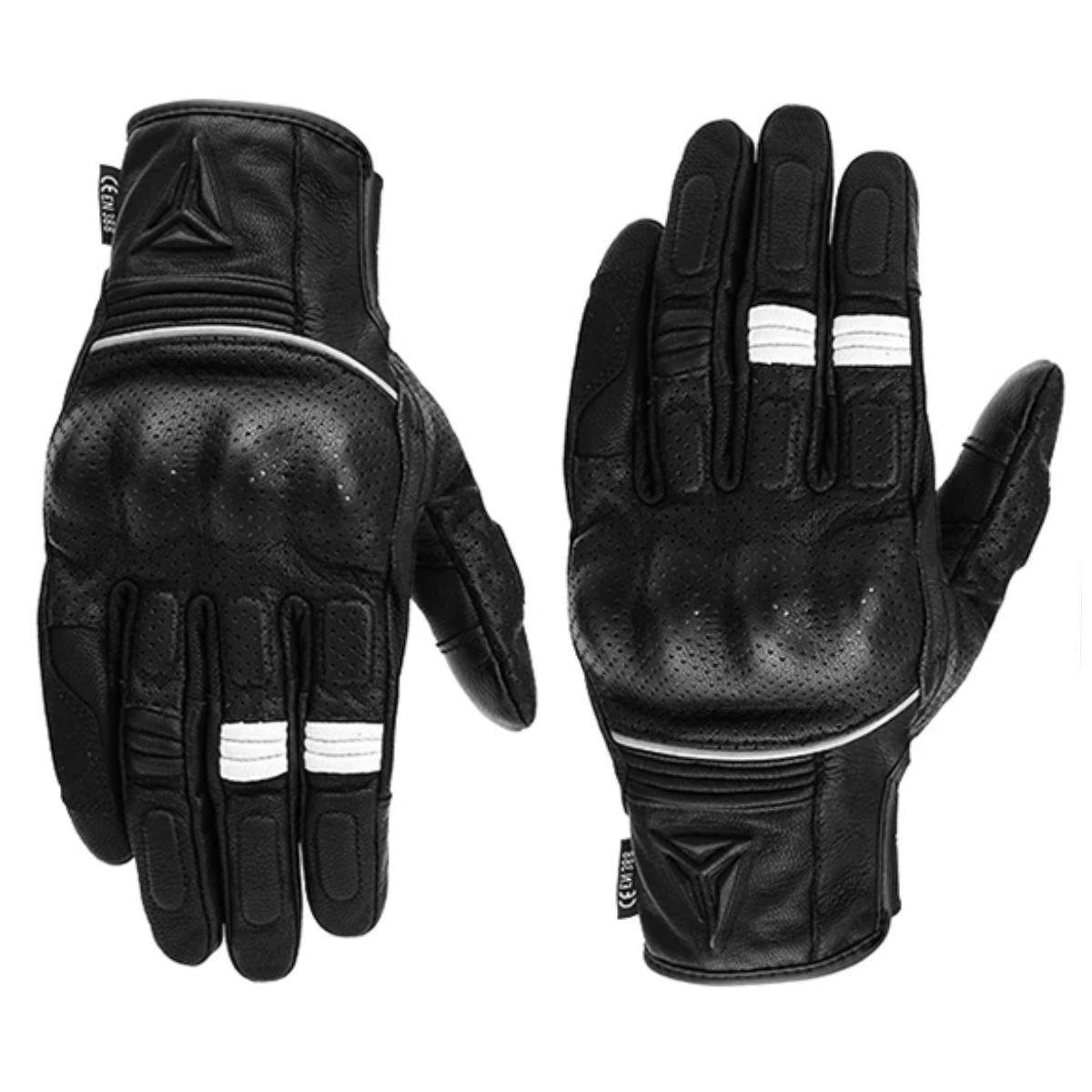 Guantes para motociclismo de cuero perforado Motowolf MDL0329-2