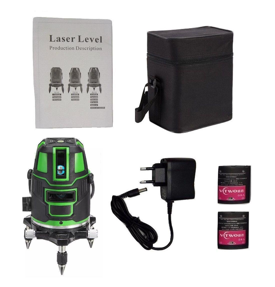 Nivel Laser autonivelante BJ02 2 Líneas y 2 baterías recargables-3