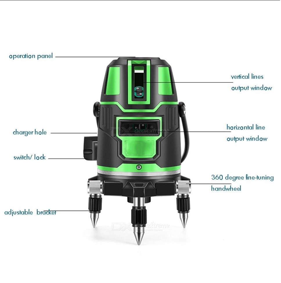 Nivel Laser autonivelante BJ02 2 Líneas y 2 baterías recargables-4