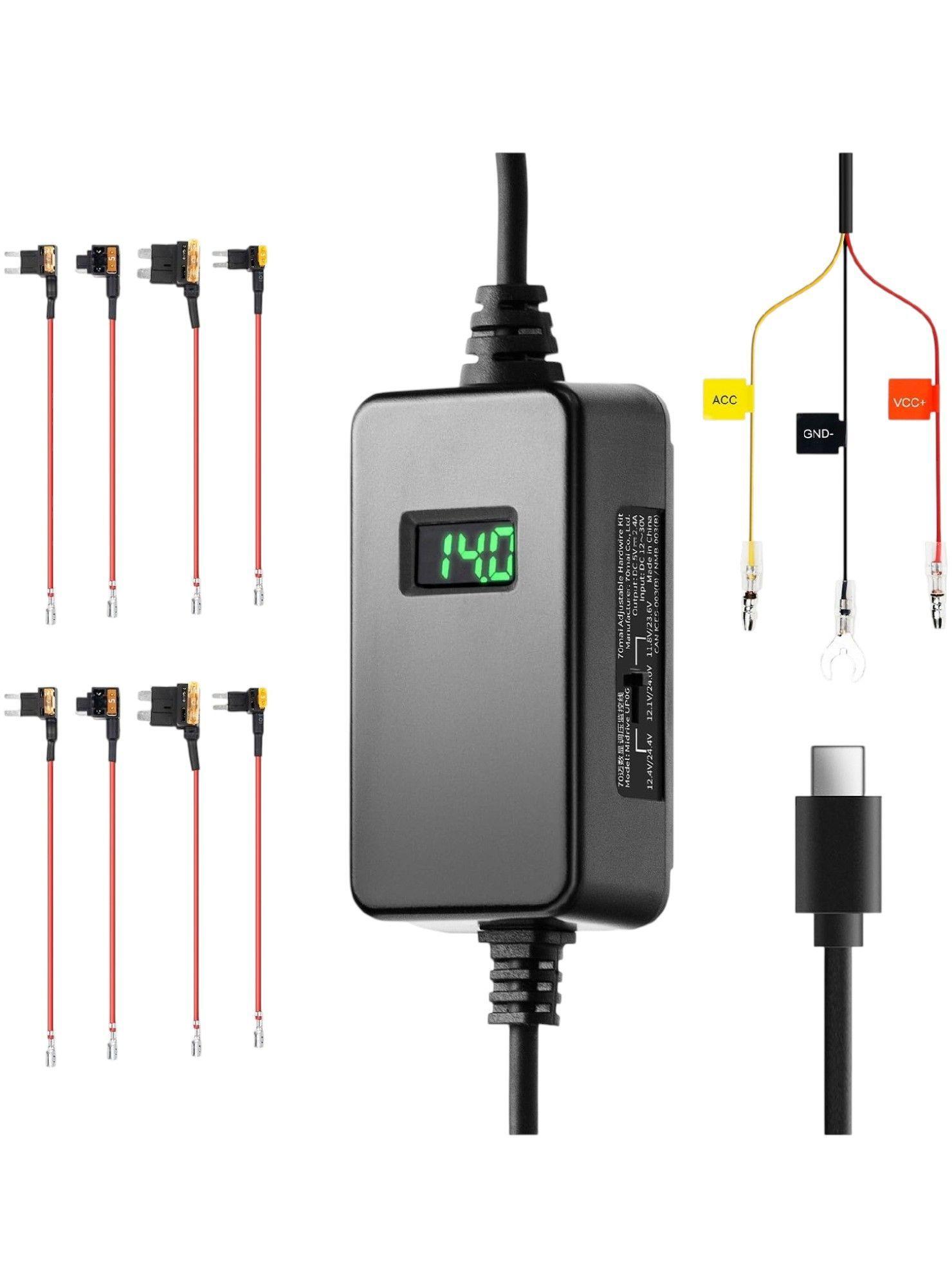 Kit Energía 70mai UP06 Tipo-C Parking 24H Ajustable 12-30V-3