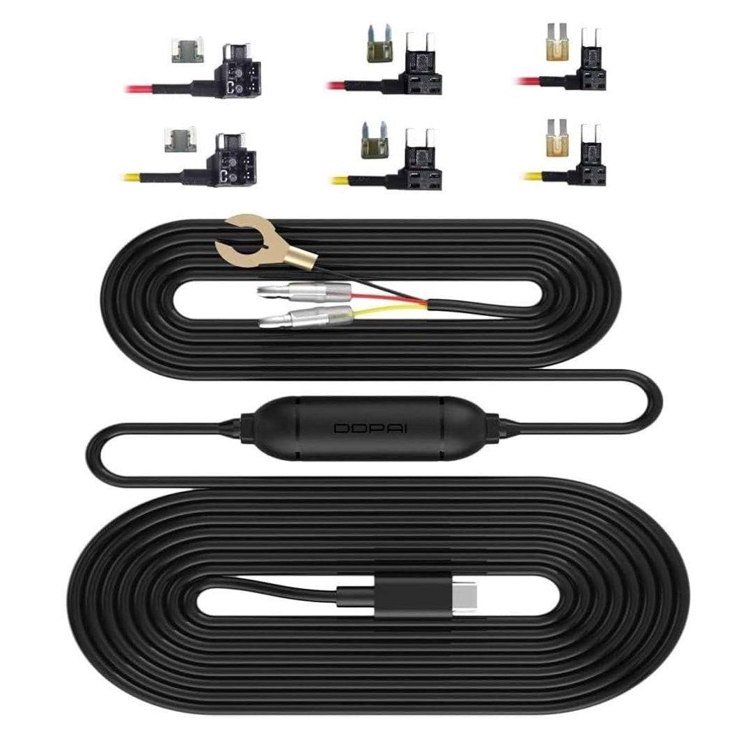 Kit de cableado energía tipo C A_HC12 para cámaras de auto DDPAI para MINI5, N1, N3, Z40, Z50-2