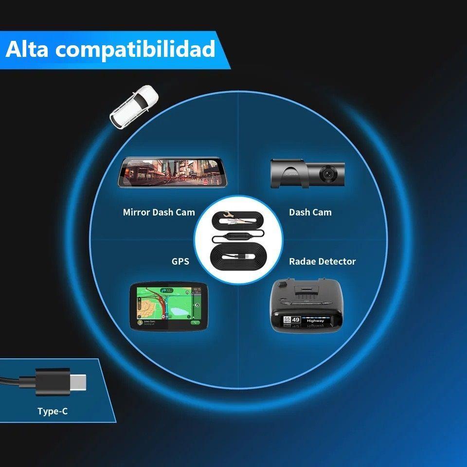 Kit de cableado energía tipo C A_HC12 para cámaras de auto DDPAI para MINI5, N1, N3, Z40, Z50-4