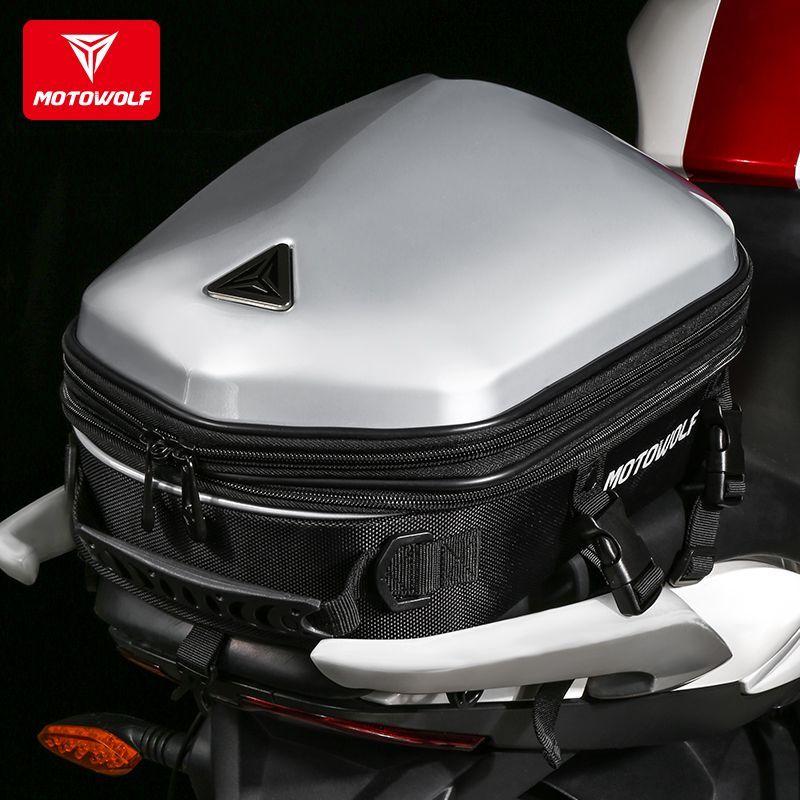 Bolso Top Case impermeable para motocicleta Motowolf 0705 Silver-2