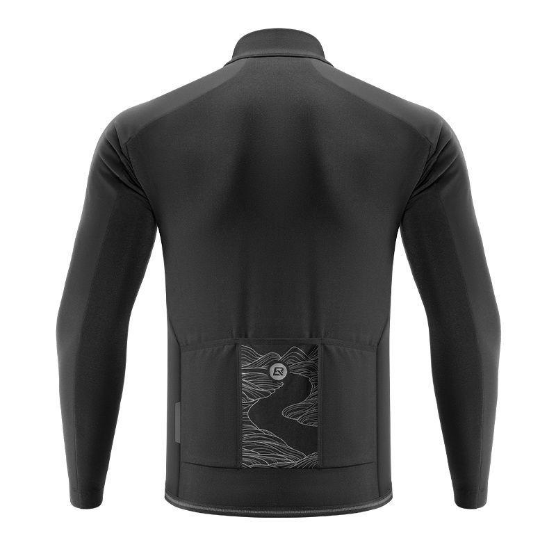 Chaqueta Ciclismo Unisex Cortaviento Reflectante con Forro Polar RockBros YDWT012-2