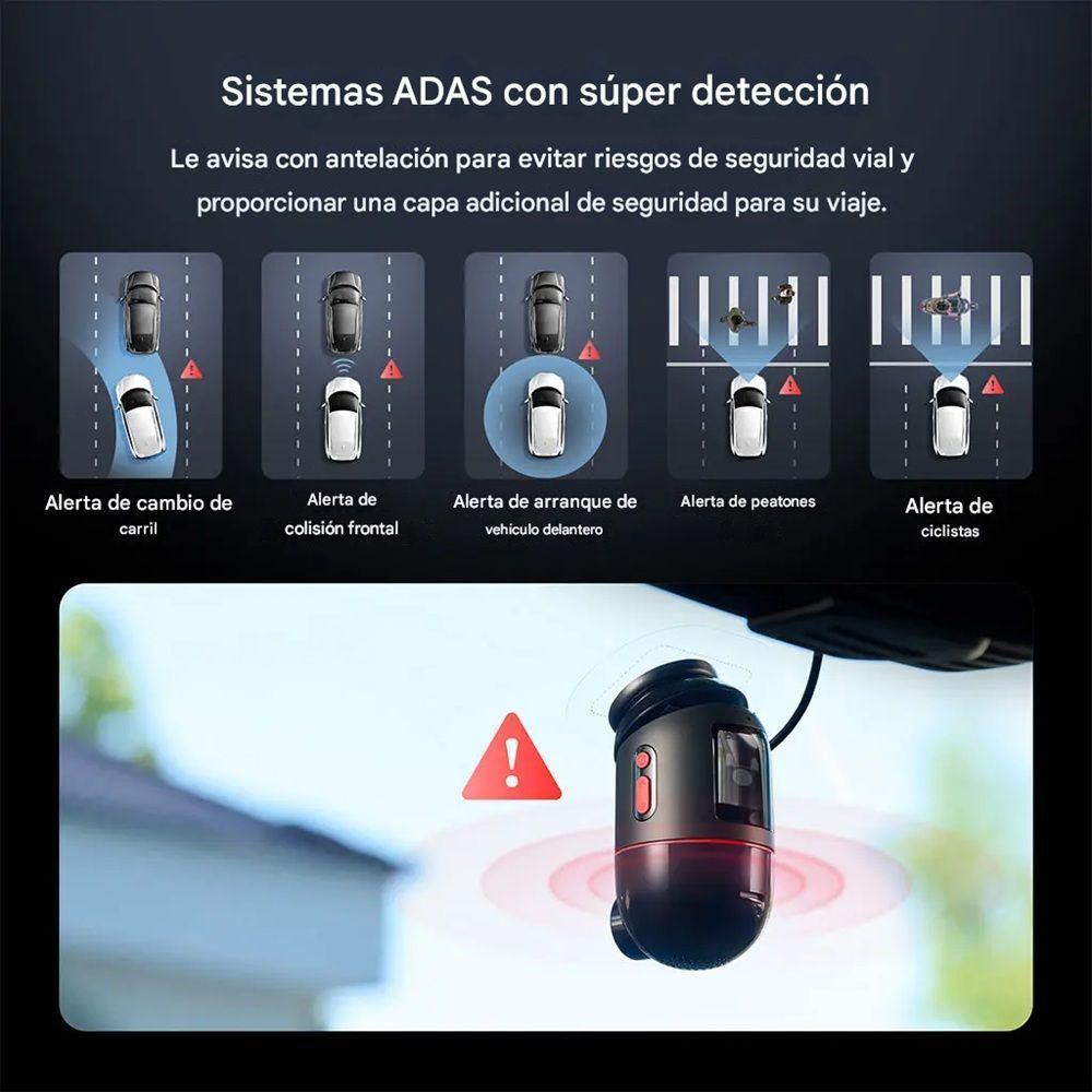 Set doble Cámara para vehículo frontal 360° 4K HDR 60fps trasera 1080p 70mai X800-2 + Kit UP04-5