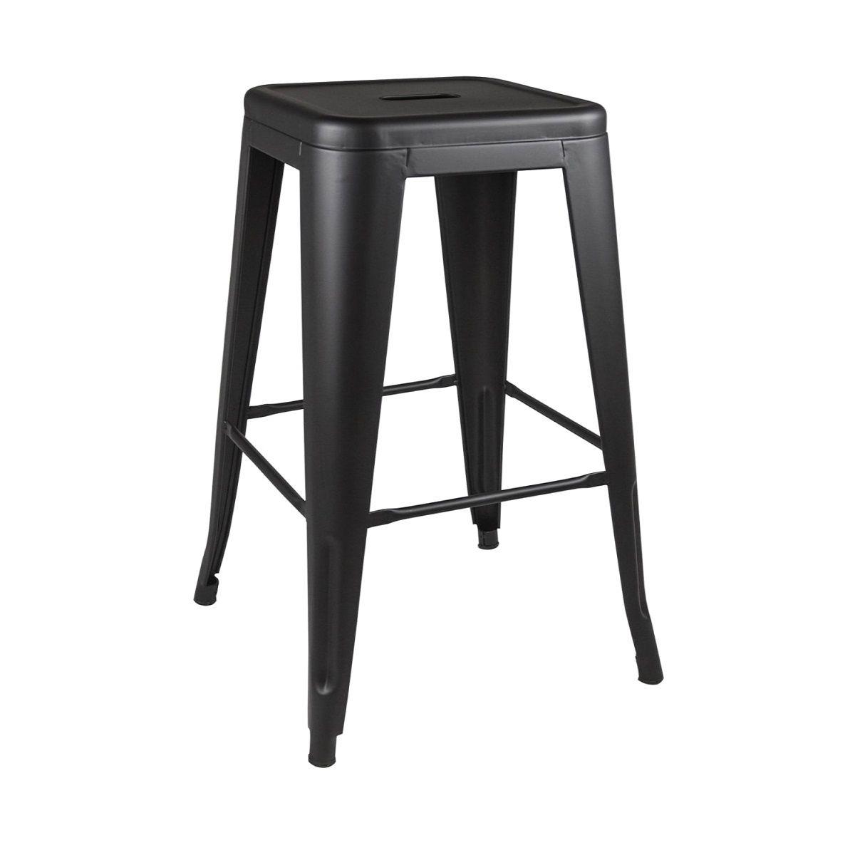 Pack 4 Taburetes Pisos Metal Tolix para Comedor Bar LF5-03H 66cm - Negro-1