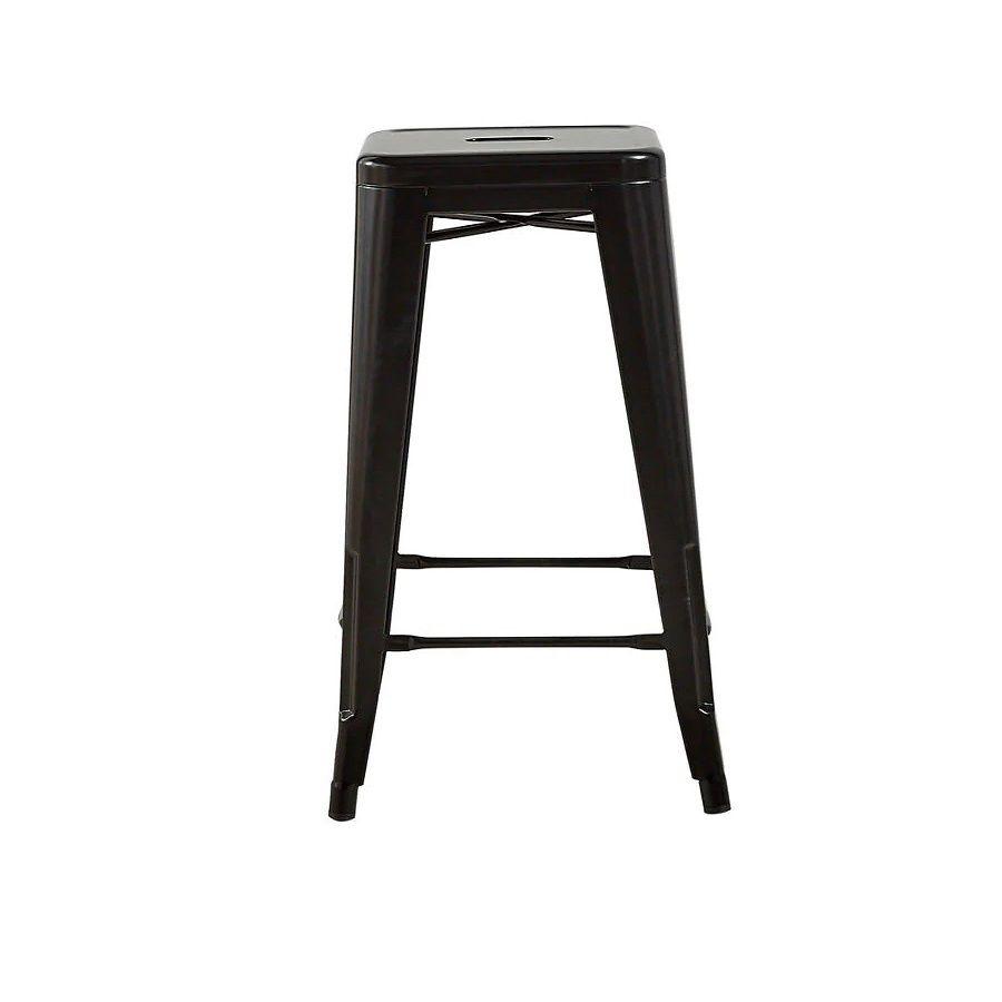 Pack 4 Taburetes Pisos Metal Tolix para Comedor Bar LF5-03H 66cm - Negro-4