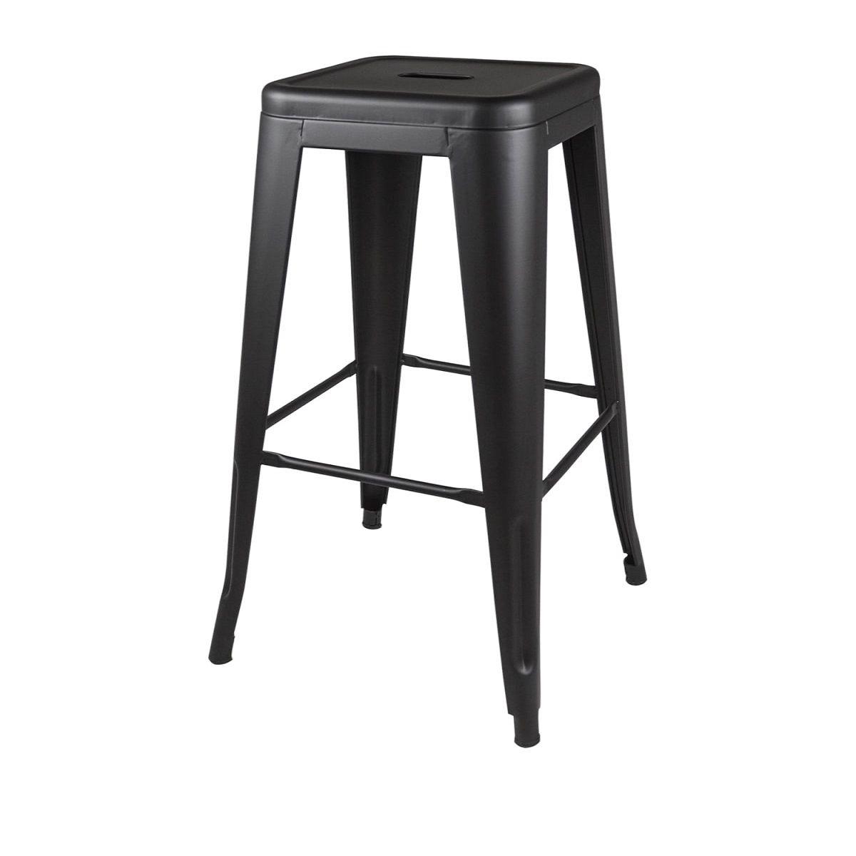 Pack 4 Taburetes Pisos Metal Tolix para Comedor Bar LF5-03H 66cm - Negro-2