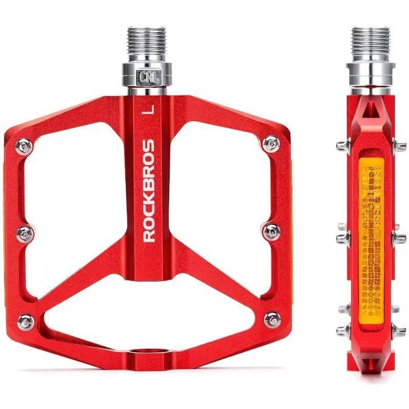 Pedales de bicicleta aluminio rockbros K371 - rojo-2