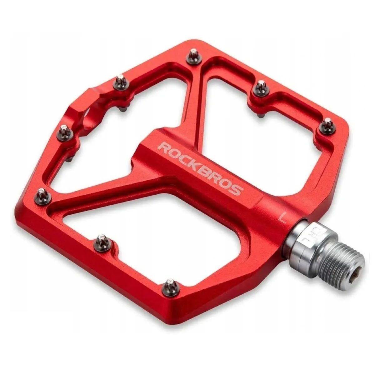 Pedales de bicicleta aluminio rockbros K371 - rojo-3