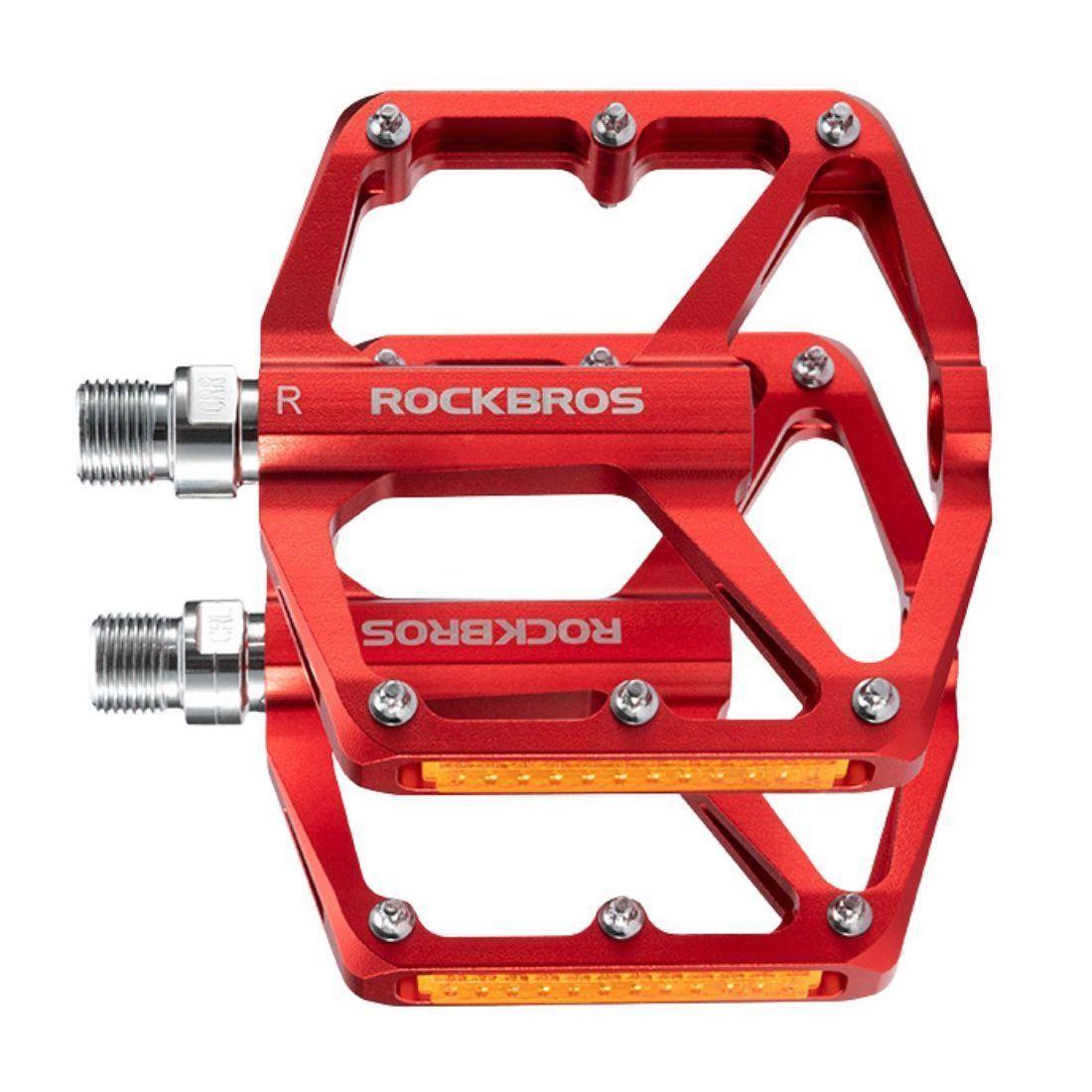 Pedales de bicicleta aluminio rockbros K371 - rojo-4