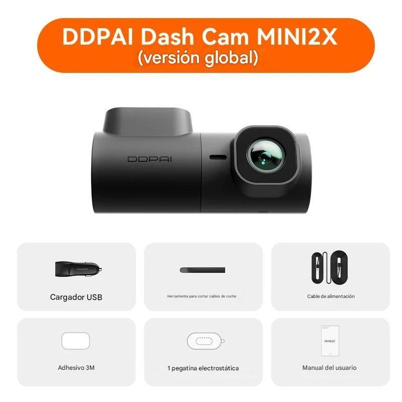 Cámara Para Vehículo 2K QHD 1440P Lente 360º NightVIS 2.0 AI WiFi DDPAI Mini2X-3