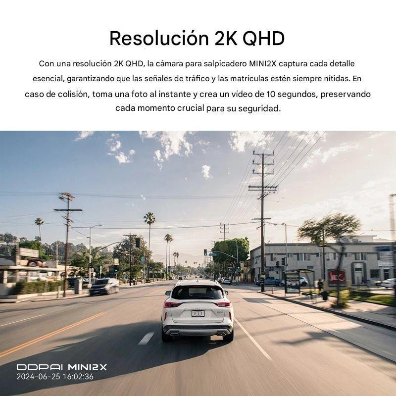 Cámara Para Vehículo 2K QHD 1440P Lente 360º NightVIS 2.0 AI WiFi DDPAI Mini2X-5