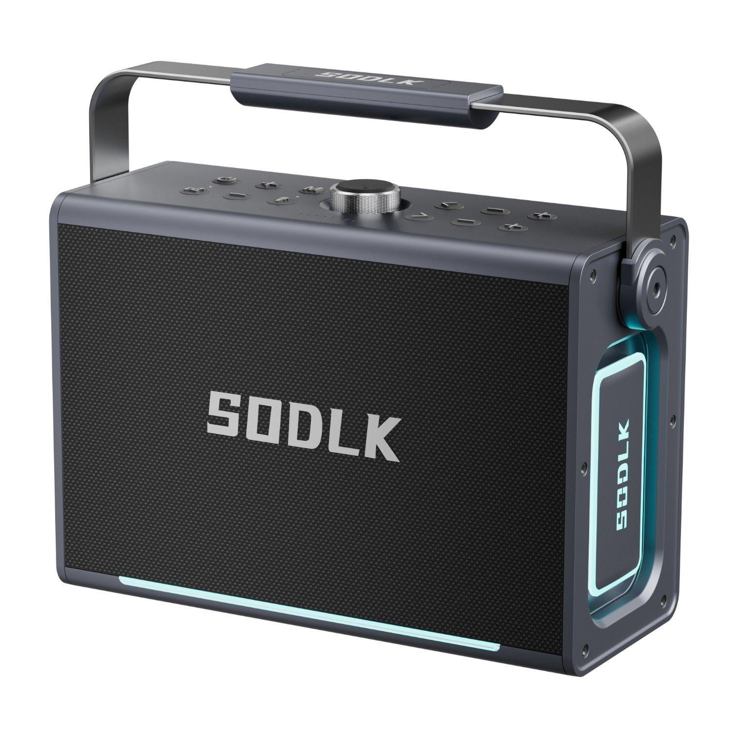 Parlante Altavoz Bluetooth 5.3 Karaoke 2 Mic 200W 20000mAh IPX6 TWS SODLK S1117-1