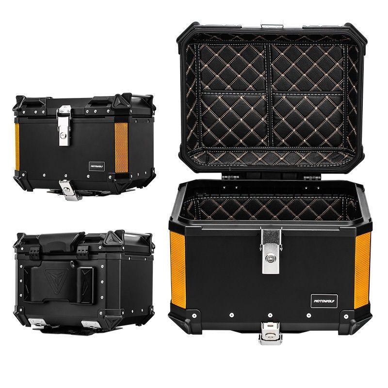 Baúl Top Case Para Moto 50 Litros Motowolf 0712 Black-1