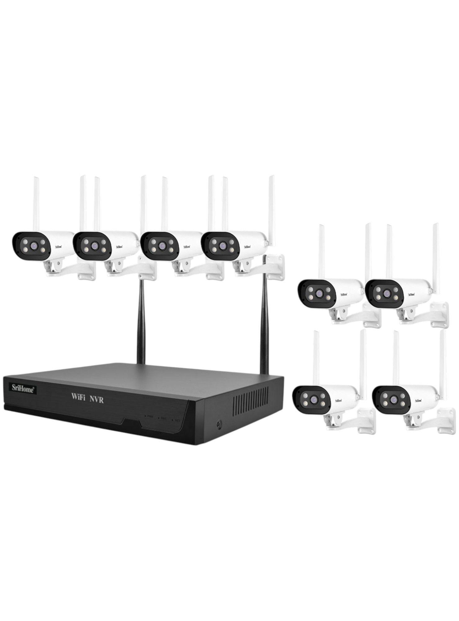 Kit WiFi SriHome NVS001 8 Cámaras IPC037 1080P-2
