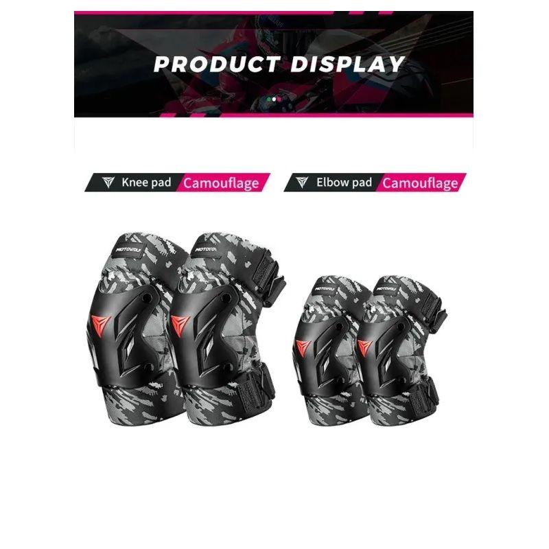 Rodilleras Corta para Motociclismo Camuflaje Motowolf 1034HX-CA-4