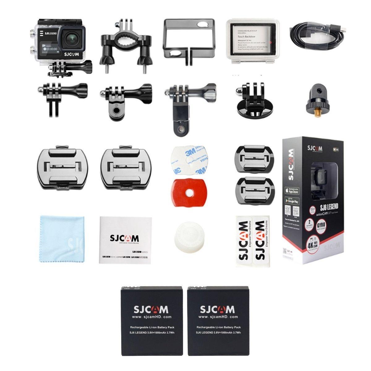 Pack Cámara Deportiva SJCAM SJ6 LEGEND 4K Wifi Estabilizador giroscópico más 2 Báterías-5