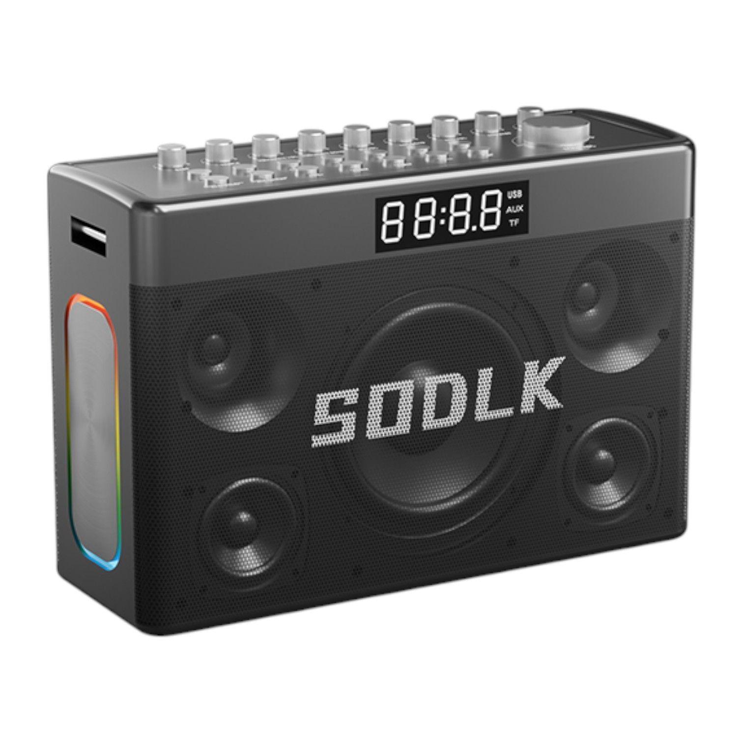 Parlante Altavoz Bluetooth 5.3 Karaoke 2 Mic 300W 19800mAh IPX5 TWS SODLK S1127 PLUS-2