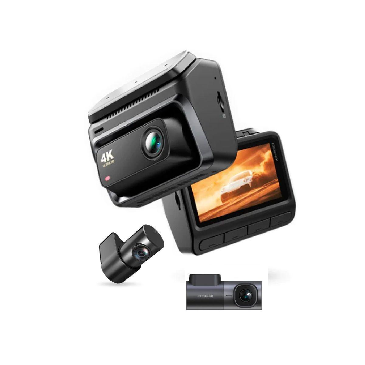 Kit 3 Cámaras Auto DDPAI Z60 Frontal 4K Interior 2K Trasera 1080p + Kit de cableado DDPAI DC002-3