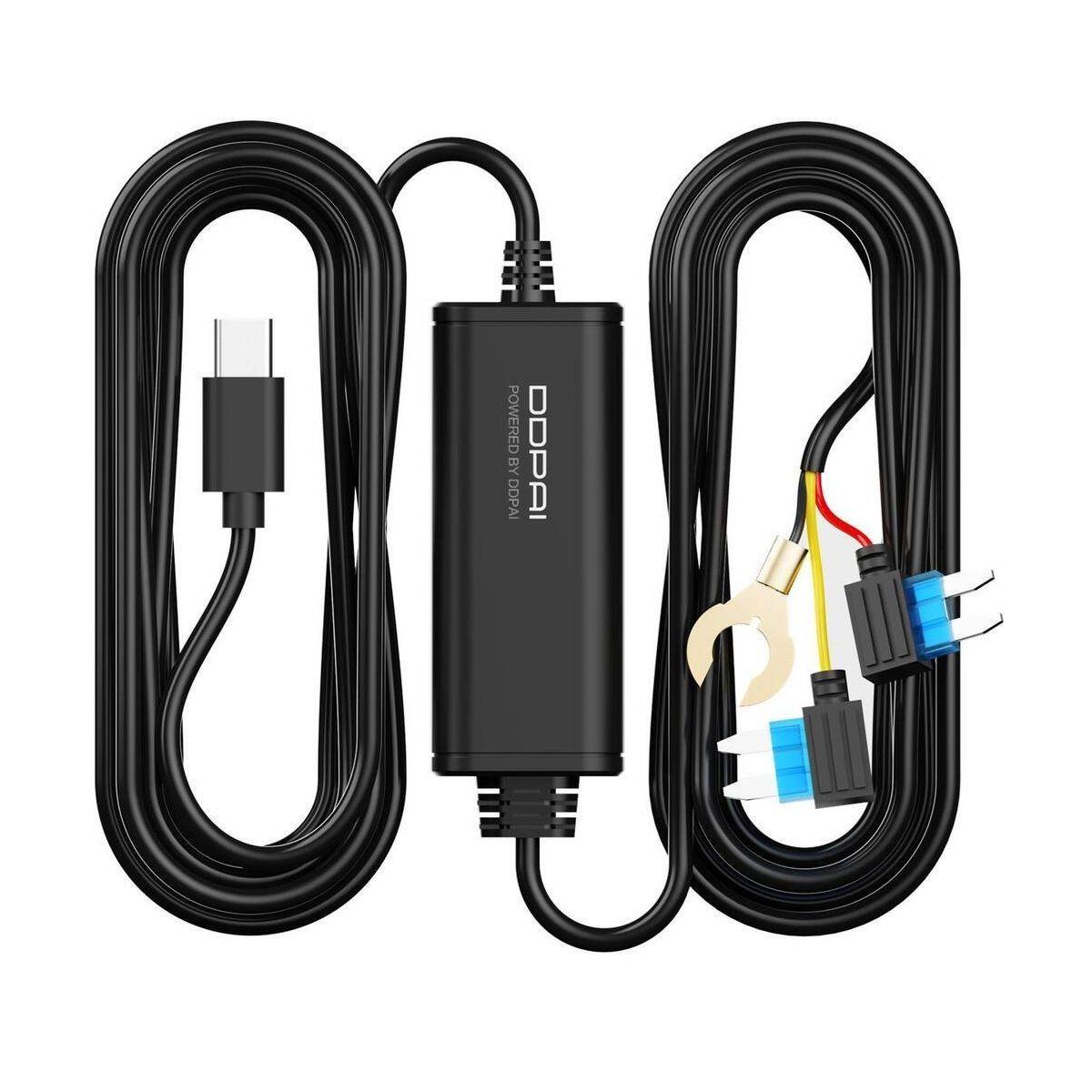 Kit 3 Cámaras Auto DDPAI Z60 Frontal 4K Interior 2K Trasera 1080p + Kit de cableado DDPAI DC002-6