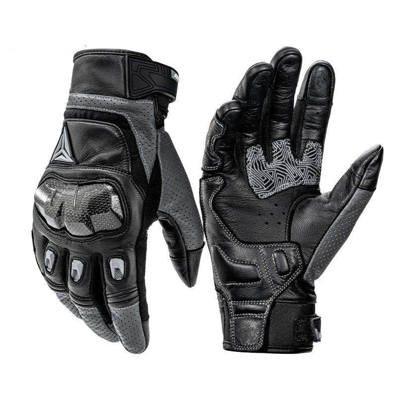 Guantes De Cuero Motowolf 0305C Para Moto Táctiles Con Protección-1