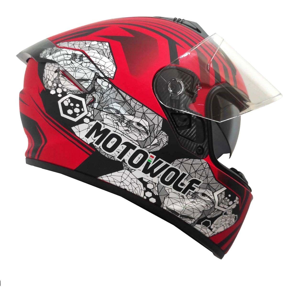 Casco De Protecci n Integral Para Motociclismo Motowolf MDL0101 Orangutan-0
