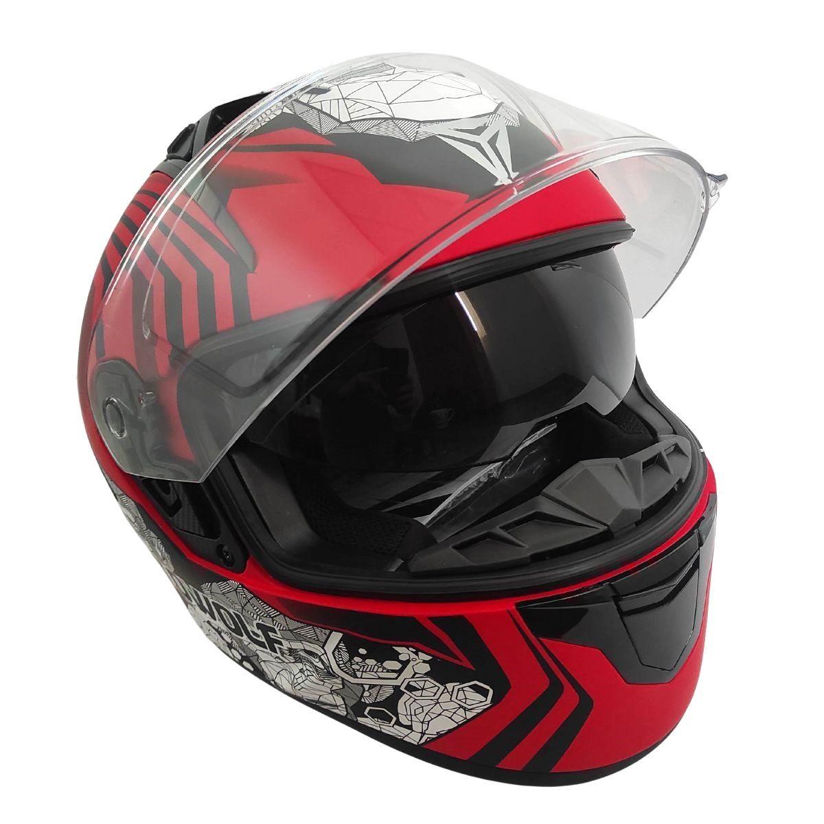 Casco De Protecci n Integral Para Motociclismo Motowolf MDL0101 Orangutan-1