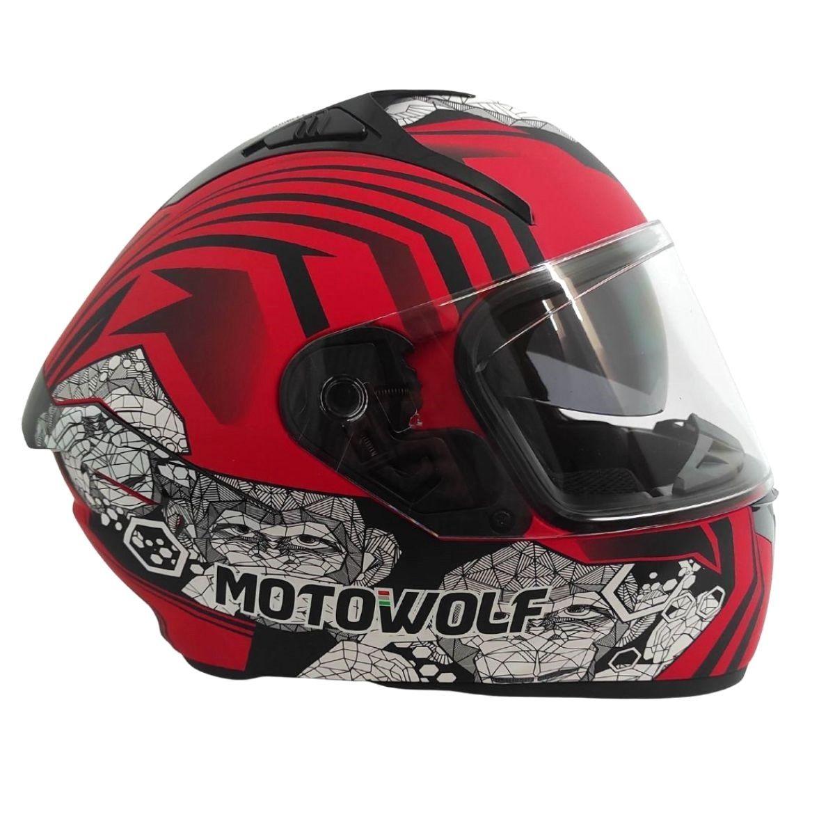 Casco De Protecci n Integral Para Motociclismo Motowolf MDL0101 Orangutan-4