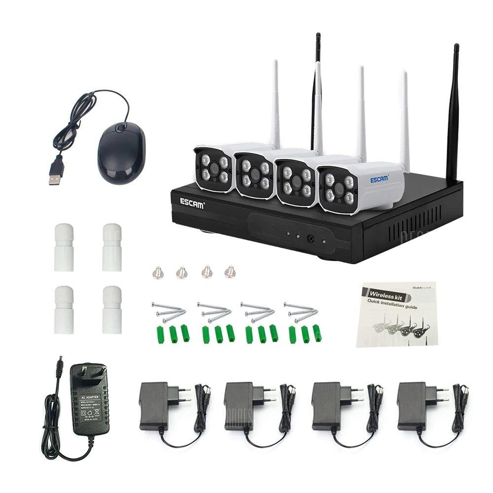 Kit NVR 4 Cámaras de seguridad IP Wifi 1296P Escam WNK403 3MP-5