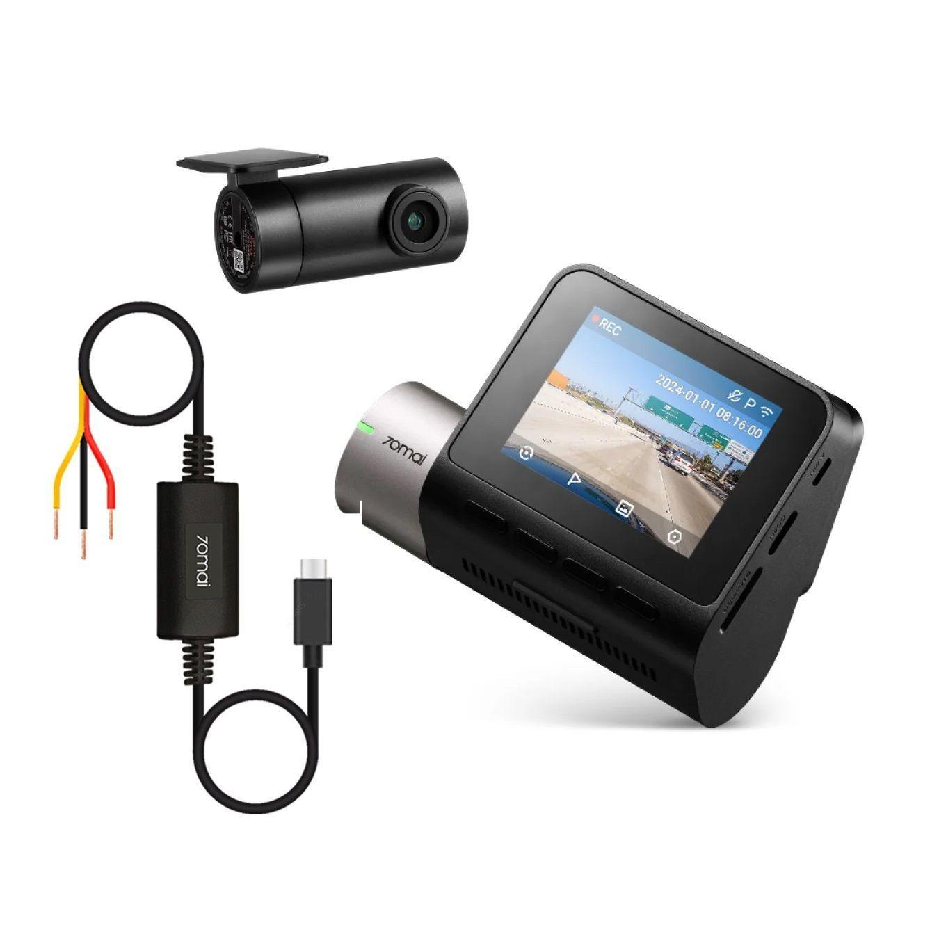 Set Cámara Para Vehículo Frontal 2.7K HDR GPS ADAS Trasera Full HD 70mai A510-1 + Kit UP03-2