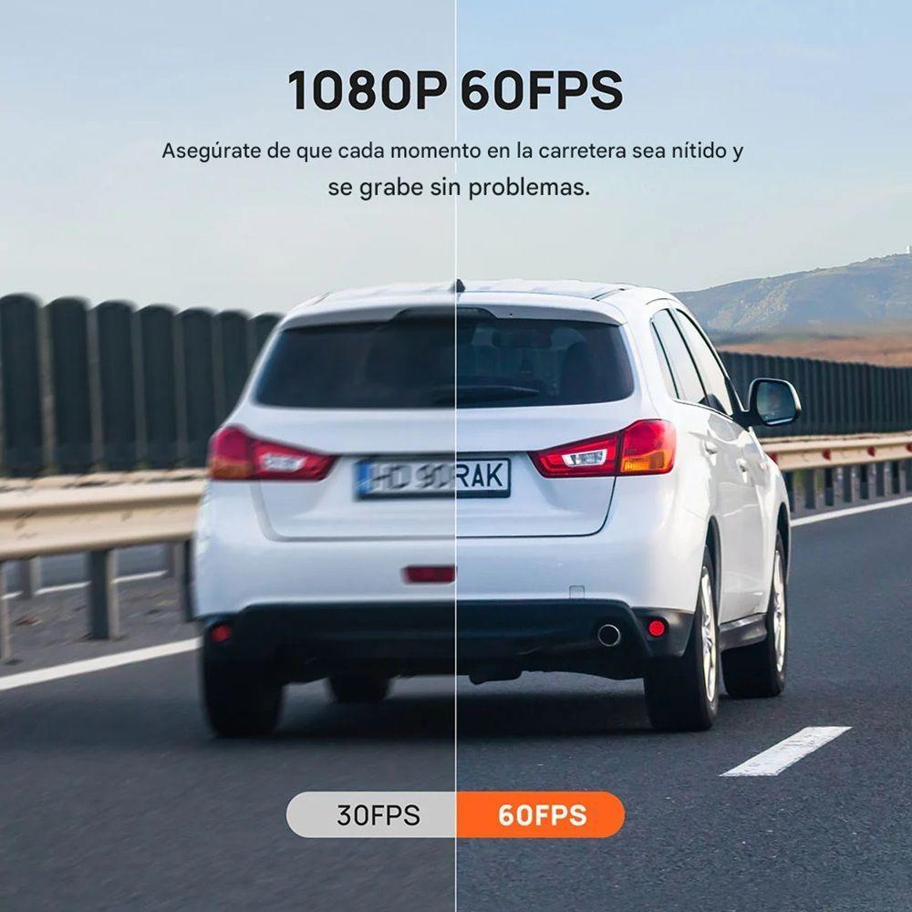 Cámara para vehículo 1080p, HDR, 130° FOV, 60fps, Wi Fi, 70mai A200 + Kit cableado UP03-3