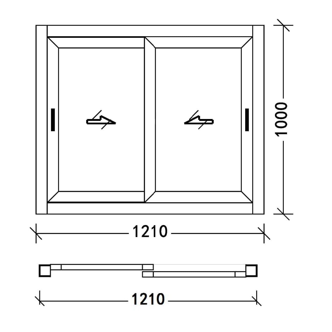 Ventana Termopanel aluminio RPT Premium 73s 121x100cm - blanco-8