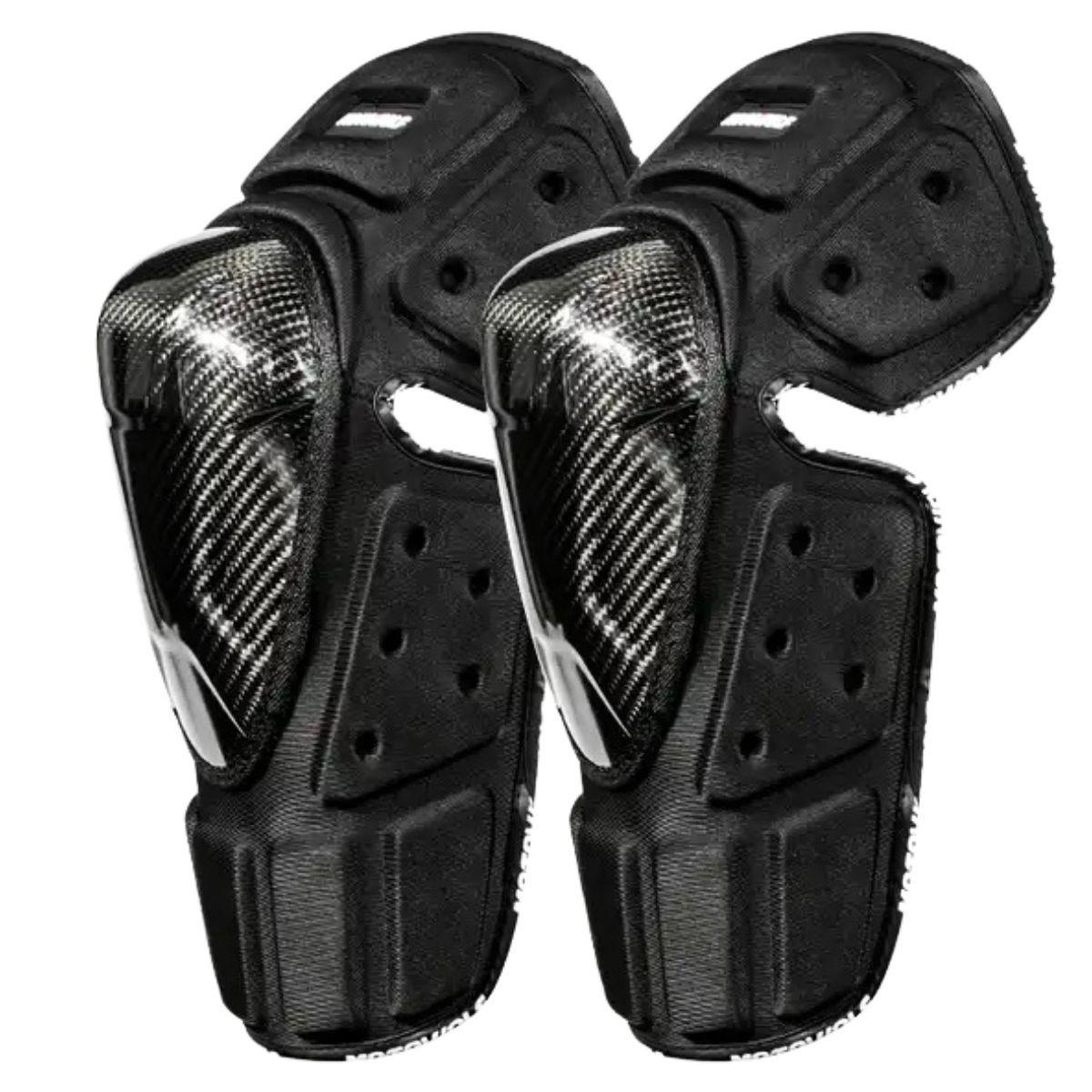 Rodilleras Cálidas de Invierno para Motociclismo Fibra Carbono MotoWolf 1019B-2