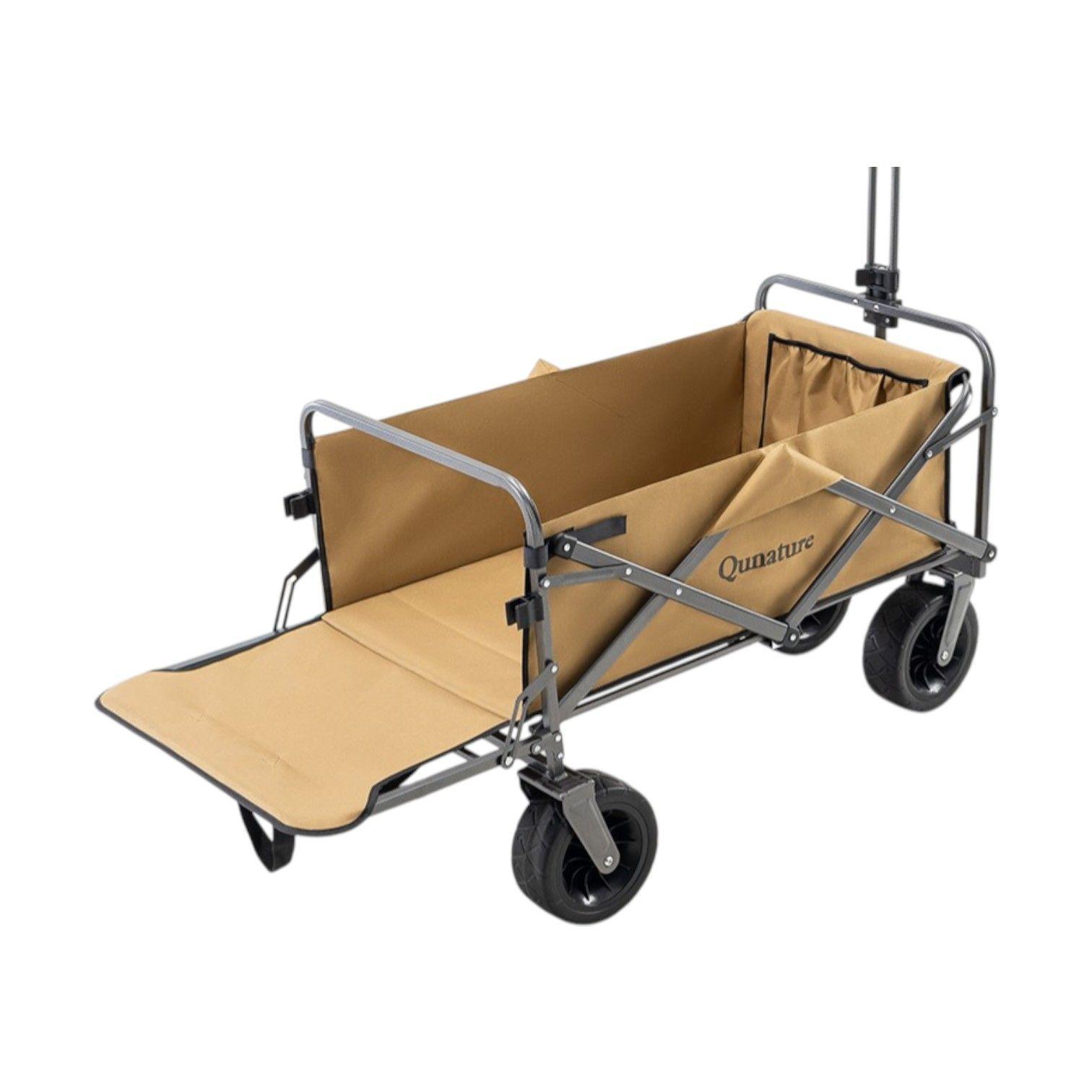 Carro Plegable de Camping Qunature 4 Ruedas Todoterreno 150kg-2