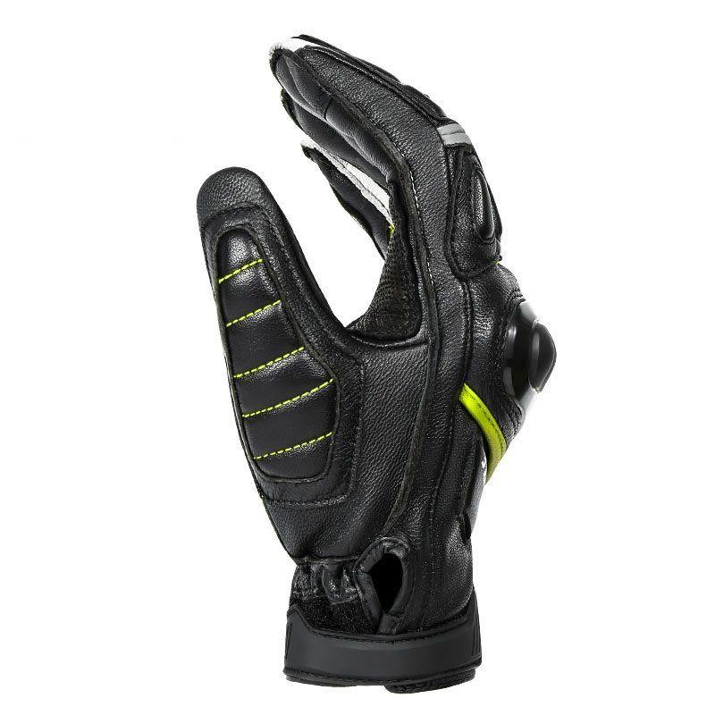 Guantes de Cuero para motociclismo Motowolf 0306  - Negro/ Verde-1
