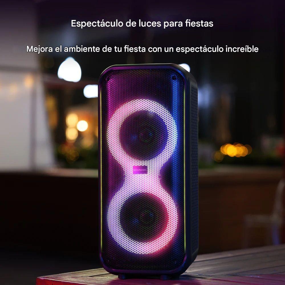 Parlante Fiesta 80W Bluetooth 5.3 Batería 10000mAh RGB 13H Sounarc L2-4