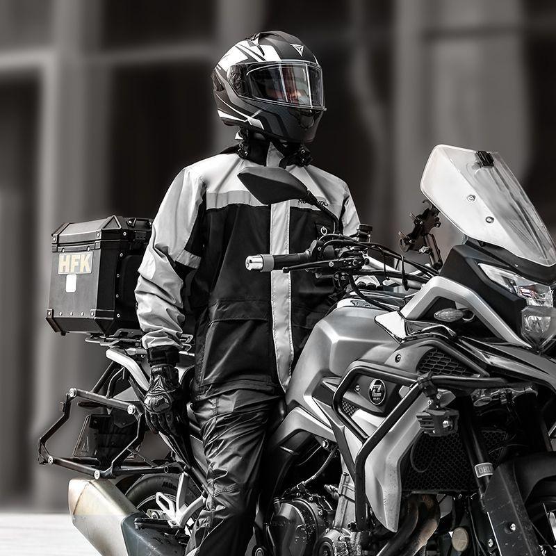 Traje Impermeable para moto y ciclismo Motowolf 0402 210T Negro/Gris-5