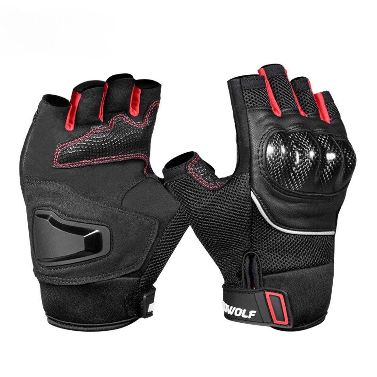 Guantes medio dedo para moto Motowolf 0331-0