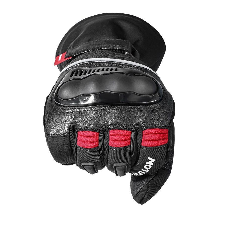 Guantes para motociclismo de Invierno Motowolf MDL0318 - Negro/Rojo-2