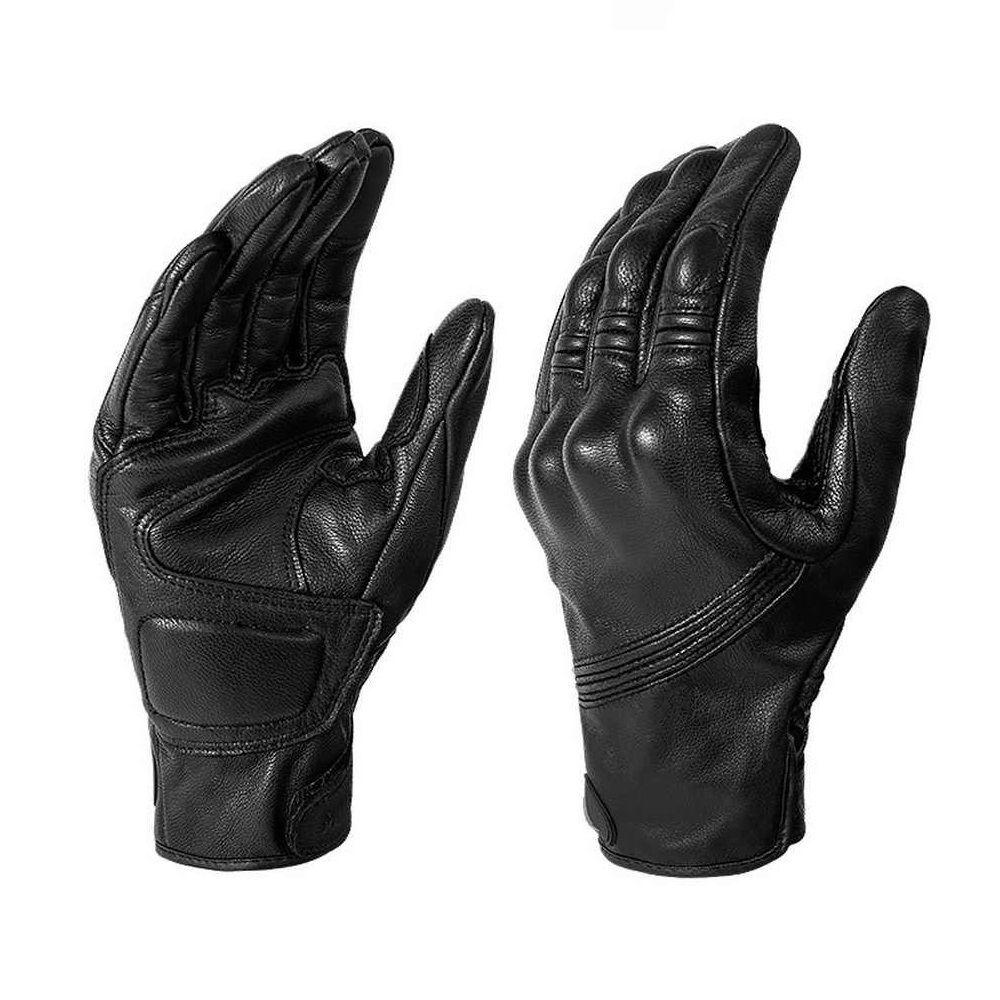 Guantes para motociclismo de cuero liso Motowolf 0303-2
